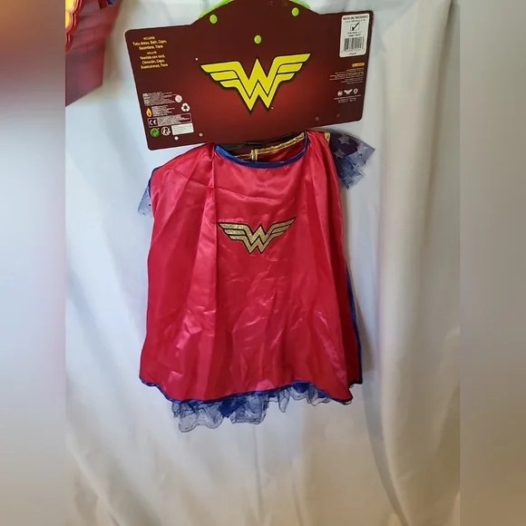 2018 DC Wonder Woman Girls 8-10 Rubies Halloween Costume With Bucket Pail - Picture 4 of 11